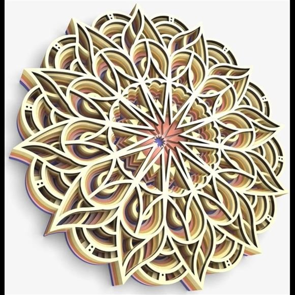 Mandala Black Magic Witch Flower Wall Art Bedroom Decoration - 13 IN